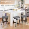 Arceso Counter Height Bar Stools Set, Barstools with Thick Faux Leather Saddle Seat & Heavy Duty Metal Legs,24Inch Kitchen Counter Stools - 2 of 4