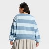 Women's Strawberry Shortcake Striped Cropped Fleece Graphic Sweatshirt - Light Blue - 2 of 3