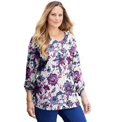 ivory medallion floral