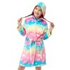 Joyfy Christmas Kids Rainbow Robes for Girls, Hooded Girls Bath Robe, Girls Christmas Pajamas - 2 of 4