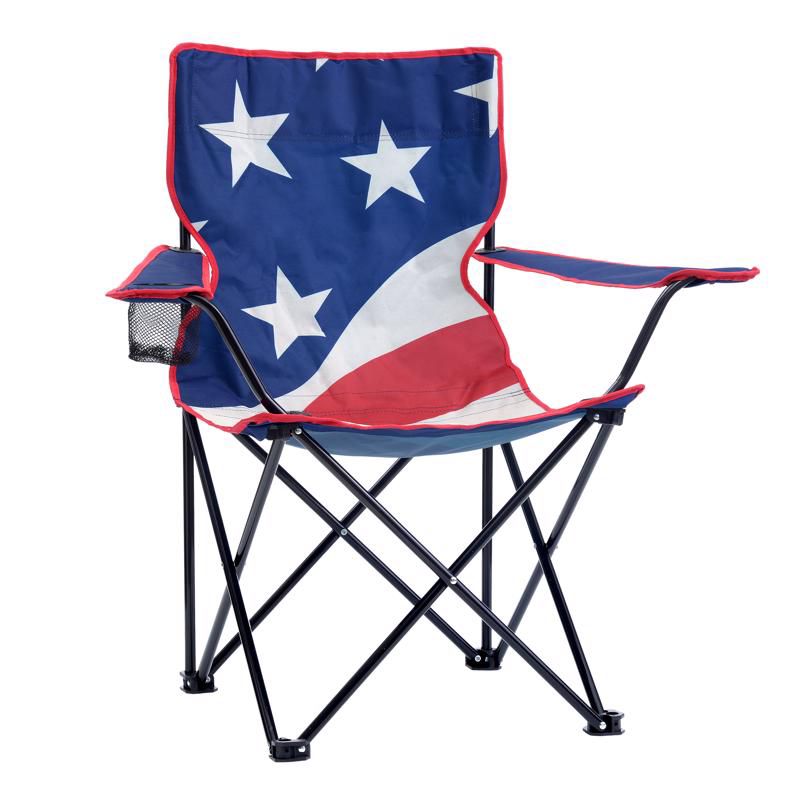 QuikShade Red/White/Blue USA Classic Folding Quad Chair, 1 of 2