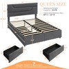Yaheetech Upholstered Bed Frame with Storage - 3 of 4