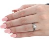 Pompeii3 5/8 Carat Cushion Halo Diamond Engagement Wedding Ring Set White Gold - 4 of 4