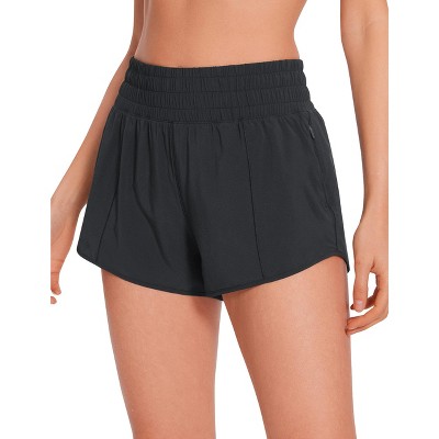 FIONECA High Waisted Running Shorts for Women 2.5" - Mesh Liner Quick Dry for Sport Athletic Workout with Zipper Pocket