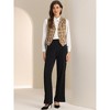 INSPIRE CHIC Women's Plaid Vintage Notched Lapel Collar Single Breasted Waistcoat Vest - 3 of 4