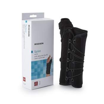 McKesson Black Wrist Brace with Abducted Thumb, for Right Hand