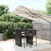 vidaXL Garden Bar Set - Black Poly Rattan with Cushions, 5 Piece - 2 of 4