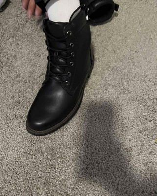 Womens black combat hot sale boots target