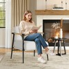 Modern Accent Chair, Cozy Reading Chair Upholstered in Plush 420G Fabric, with Spring Foam Cushion, for Bedroom and Living Room - 3 of 4