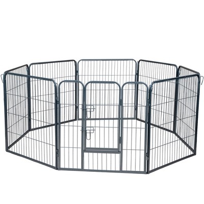 Paws & Pals Dog Playpen, Portable Heavy Duty Metal Pen Fence for Indoor Outdoor, Foldable 8 Panel