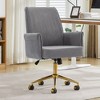 Okak Modern Velvet Ergonomic Adjustable Office Chair Living Room Furniture,Small Swivel Task Chair for Office,Study,Studio - 2 of 4