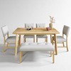 6 Piece Dining Table Set with Bench and Upholstered Chairs, Rectangular Wood Table Set for 6, Kitchen & Dining Room Furniture, Easy Assembly - 3 of 4