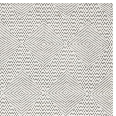 Ivory and Gray Hand Loomed Wool Area Rug