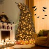 Tangkula 6/7 FT Artificial Halloween Tree Pre-Lit Black Christmas Tree w/ Bendable Top Section - 4 of 4