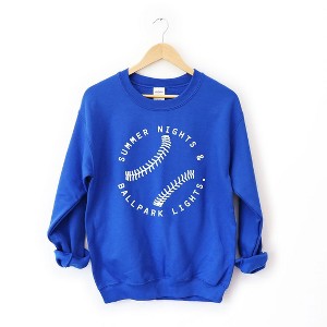 Simply Sage Market Women's Graphic Sweatshirt Summer Nights and Ballpark Lights - 1 of 2