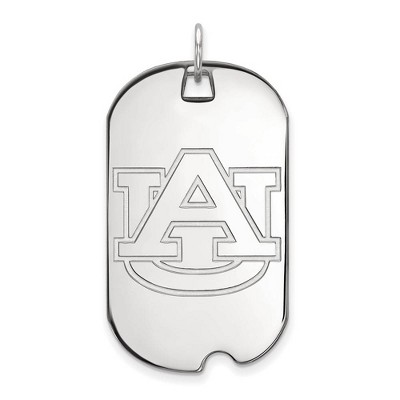 Black Bow Jewelry 14k White Gold Auburn Tigers NCAA Large Pendant