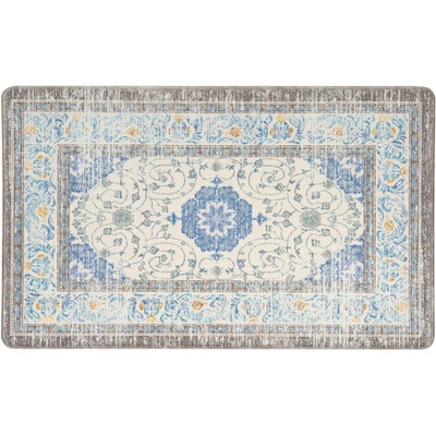 World Rug Gallery Distressed Bohemian Vintage Anti-Fatigue Standing Mat - Multi 18x30