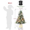 Artificial Christmas Tree Tabletop, Flocked Potted Christmas Tree with Berry Clusters, Battery Operated, for Front Door, Porch - 2 of 4