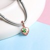 Heart Lucky Clover Charm European Bead Rose Gold Plated Sterling Silver Ginger Lyne Collection - 2 of 4