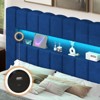 Bed Frame with LED Lights, Upholstered Platform Bed Frame with 51.2" Storage Headboard - 4 of 4