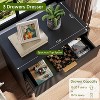 3 Drawer Dresser, 28'' Wide Chest of Drawers with Anti-Tipping Device, Wood Nightstand for Bedroom, Hallway, Entryway, Small Spaces - 4 of 4
