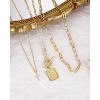 Layered Initial Necklace for Women, 14K Gold Plated Letter Pendant with Cross Charm, Paperclip Chain Choker Jewelry - 4 of 4