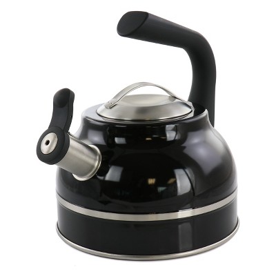 Tea Kettle for Stovetop Whistling Tea Kettles Retro Black Stainless Ste