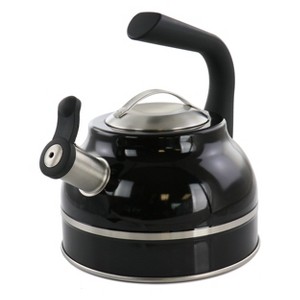 Kenmore Elite 2.3 Quart Stainless Steel Whistling Tea Kettle in Black - 1 of 4