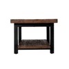 Alaterre Furniture 42" Pomona Wide Coffee Table Reclaimed Wood Rustic Natural: Fixed Shelf, Metal Frame, Living Room Furniture - 4 of 4