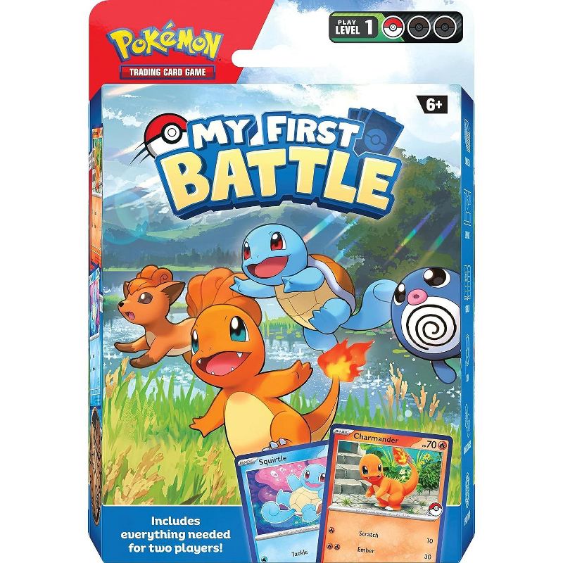 Pokémon TCG: My First Battle—Charmander and Squirtle (2 Ready-to-Play Mini Decks & Accessories) - Great For Beginners, 1 of 7