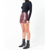 Women's High-waisted Faux Leather Shorts - Grey Lab - 2 of 3
