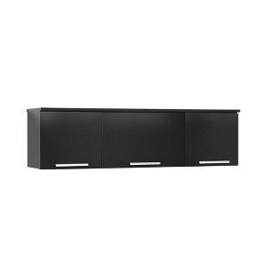 Coal Harbor Wall Mounted Hutch Black - Prepac: Laminated Storage, Self-Closing Hinges, Nickel Handles - 1 of 4