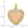 Black Bow Jewelry 14k Two Tone Gold Polished and Satin Heart Pendant, 22mm - 4 of 4