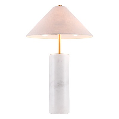 Zuo Ciara Table Lamp Beige & White
