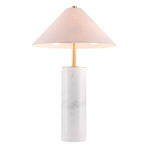 Zuo Ciara Table Lamp Beige & White - 1 of 4