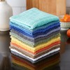 Design Imports  Windowpane Terry Dishcloth Set 6 Piece, 12X12", Eggplant - 4 of 4