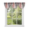 Kate Aurora 1 Piece Crushed Faux Satin Silver & Blush Rose Pink Ombre Window Waterfall Tasseled Valance - 2 of 4