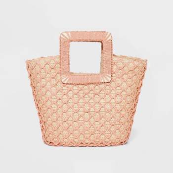 Handheld Mini Tote Handbag - A New Day™ Pink