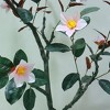 6FT Artificial Magnolia Tree, Realistic Faux Plants in Pot, Magnolia Tree Artificial Plant with Blooming Flowers and Leaves for Home Office Garden - 4 of 4