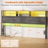 Aheaplus Storage Headboard with Power Outlets & Led Lights, Height Adjustable, Reversible Headboard - 3 of 4