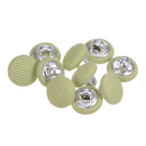 Unique Bargains Round Metal Sewing Cloth Covered Button 10 Pcs - 1 of 4