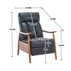 CAVINAS Modern Recliner Accent Chair,Adjustable  Lounge Chair with Footrest,Solid Wood Frame Armchair for Living Room,Home Theater - 3 of 4