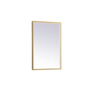 Elegant Lighting Pier 18x30 inch LED Mirror with Adjustable Color Temperature 3000K/4200K/6400K in Brass - 1 of 4