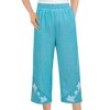 Collections Etc Eyelet Trimmed Easy-to-Wear Elasticized Waist Capris - 3 of 4