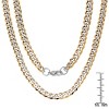 Steeltime 24" Men's two tone stainless steel and 18k gold plated cuban link chain necklace - 3 of 4