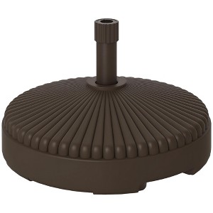 Outsunny Round Patio Umbrella Base Holder Outdoor Umbrella Stand, Filled Up to 62lbs with Stand or 51lbs with Water for Garden Poolside - 1 of 4