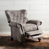 Accented Push Back Recliner Chair with Rolled Arms, Copper Accents, Comfortable Reclining Armchair for Living Room-- Frevyn - 4 of 4