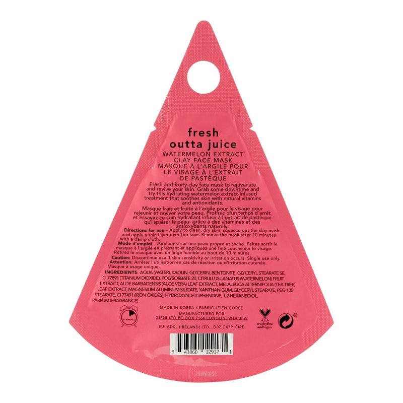 Holler and Glow Fresh Outta Juice Watermelon Clay Face Mask - 0.68oz, 3 of 7