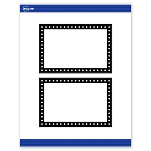 Avery Printable Rectangle Postcards, Black and White Polka Dots, 4" x 6", Matte White Rectangle Postcards, Laser/Inkjet, 20ct, Great for Postcards - 1 of 4