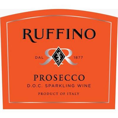 Ruffino Glera Prosecco DOC Italian White Sparkling Wine - 3pk/187ml Bottles